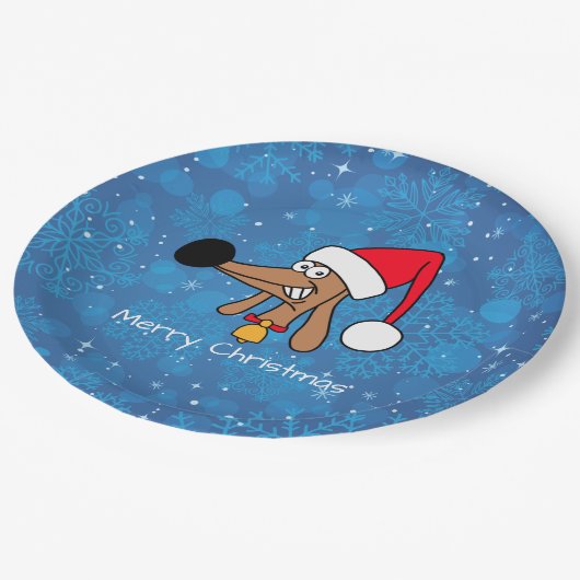 Festive kerstdachshund Dog Papieren Bordje (Gekanteld)