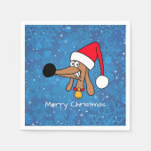 Festive kerstdachshund Dog Servet (Voorkant)