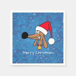 Festive kerstdachshund Dog Servet
