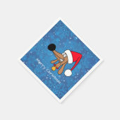 Festive kerstdachshund Dog Servet (Hoek)