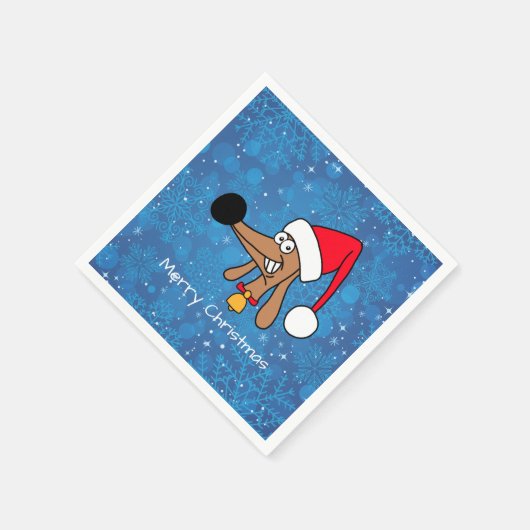 Festive kerstdachshund Dog Servet (Hoek)