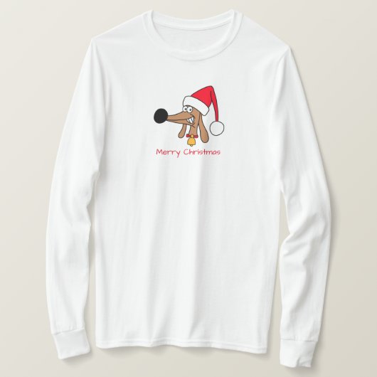 Festive kerstdachshund Dog T-shirt (Design voorkant)