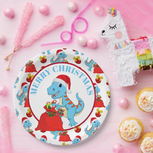 Festive kerstdinosaurus bord (Feest)