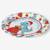 Festive kerstdinosaurus bord (Gekanteld)