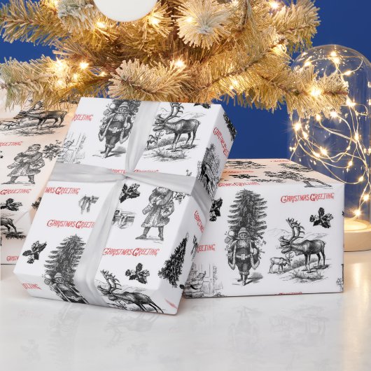 Festive kerstfeest met kerstmis cadeaupapier (Feestdagen)