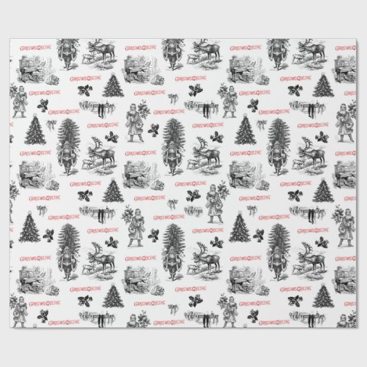 Festive  kerstfeest met kerstmis cadeaupapier (Vlak)