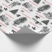 Festive  kerstfeest met kerstmis cadeaupapier (Hoek)