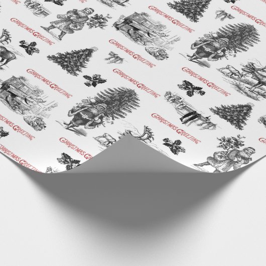 Festive  kerstfeest met kerstmis cadeaupapier (Hoek)