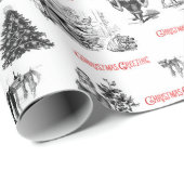 Festive kerstfeest met kerstmis cadeaupapier (Rol Hoek)