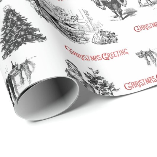 Festive  kerstfeest met kerstmis cadeaupapier (Rol Hoek)