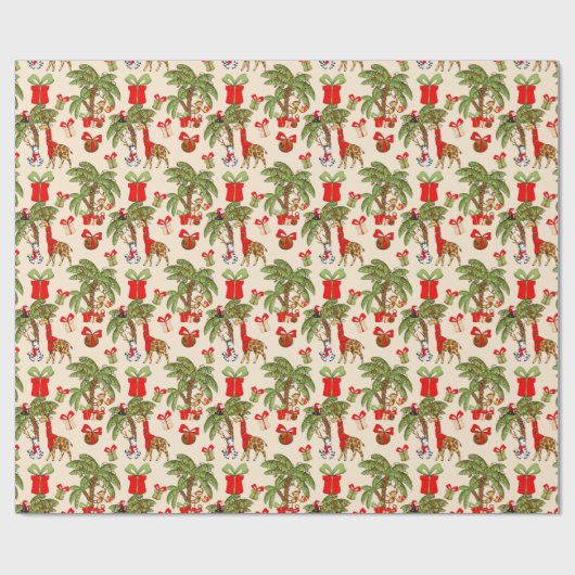 Festive kerstfeest met Oerwoud Cadeaupapier (Vlak)