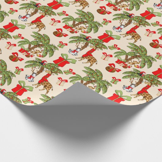 Festive kerstfeest met Oerwoud Cadeaupapier (Hoek)