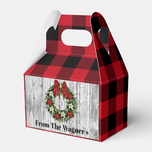 Festive-kerstfeest: naamfeest bedankdoosjes (Achterkant)