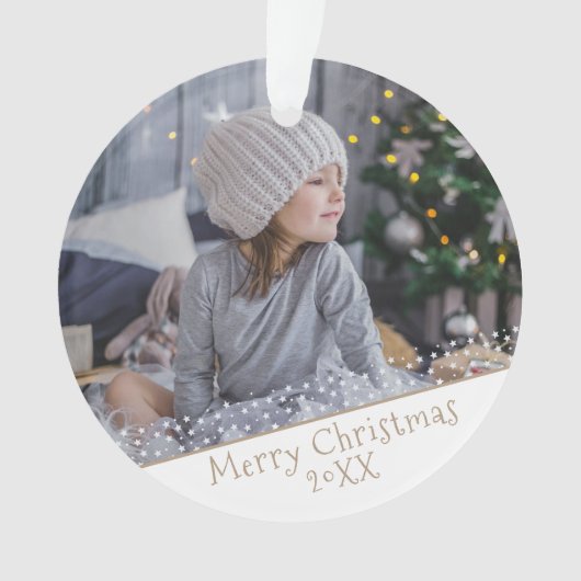 Festive kerstfeestay Keepomwille Foto Ornament (voorkant)