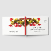 Festive kerstfeestdag bruiloft gastboek gastenboek (Volledig)