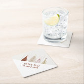 Festive kerstfeestdag Joyeux Noel Party Chic Kartonnen Onderzetters (Insitu)