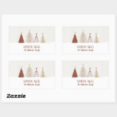 Festive kerstfeestdag Joyeux Noel Party Chic Rechthoekige Sticker (Vel)