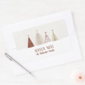 Festive kerstfeestdag Joyeux Noel Party Chic Rechthoekige Sticker (Envelop)