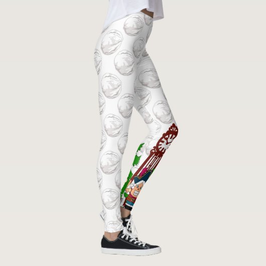 Festive Kerstfeestdag, nutkraak Leggings (Rechts)