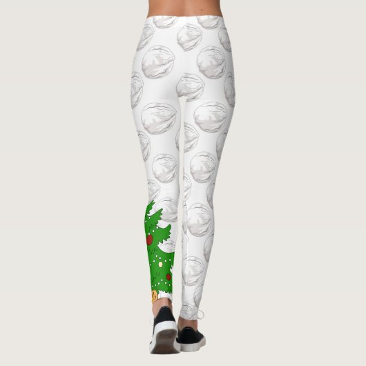Festive Kerstfeestdag, nutkraak Leggings (Achterkant)