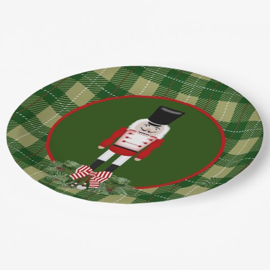 Festive Kerstfeestdag, nutkraak Papieren Bordje (Gekanteld)