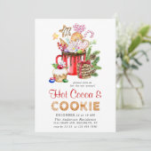 Festive Kerstfeestdagen Koekjes en cacaopartij Kaart (Staand voorkant)