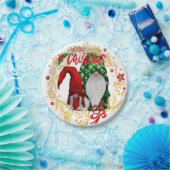 Festive kerstfeestvoordes papieren bordje (Feest)