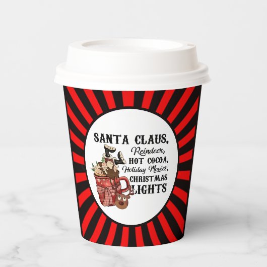 Festive kerstfilms feestdag papieren bekers (Voorkant)