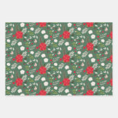 Festive kerstflespatroon gecoördineerd inpakpapier vel (Voorkant 3)