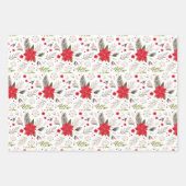 Festive kerstflespatroon gecoördineerd inpakpapier vel (Voorkant 2)