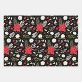 Festive kerstflespatroon gecoördineerd inpakpapier vel (Voorkant)