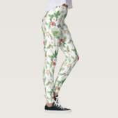 Festive kerstFloral en botanisch Leggings (Rechts)