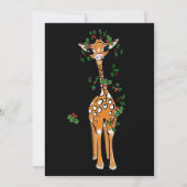 Festive kerstGiraffe, rode groene garland Feestdagenkaart (Voorkant)
