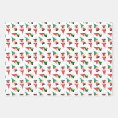 festive kerstgnomen betegeld patroon inpakpapier vel (Voorkant 3)