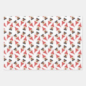 festive kerstgnomen betegeld patroon inpakpapier vel (Voorkant)