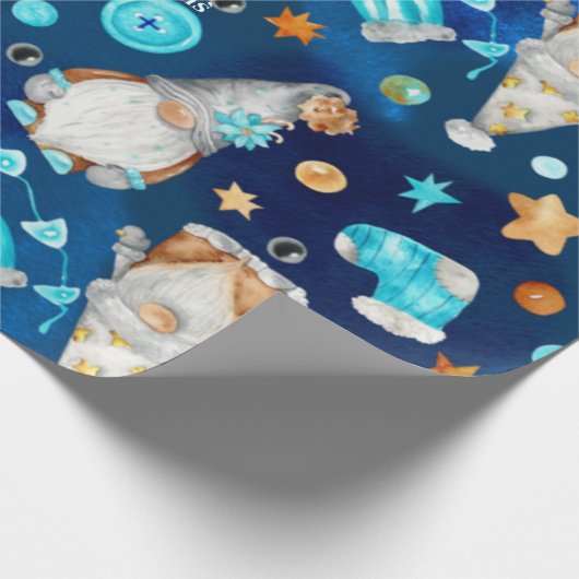 Festive kerstgrint-omslagpapier cadeaupapier (Hoek)