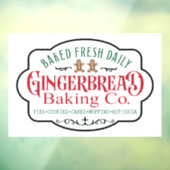 festive kerstkeukenbroodbakkerij raamsticker (Vel 3)