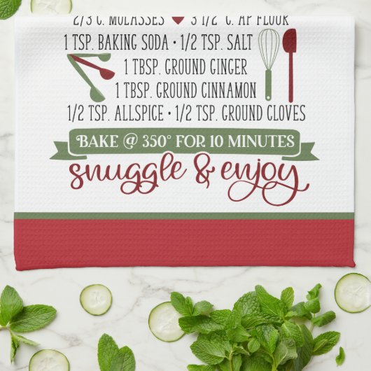 Festive-kerstkeukenkoekjesrecept Theedoek (Gevouwen)