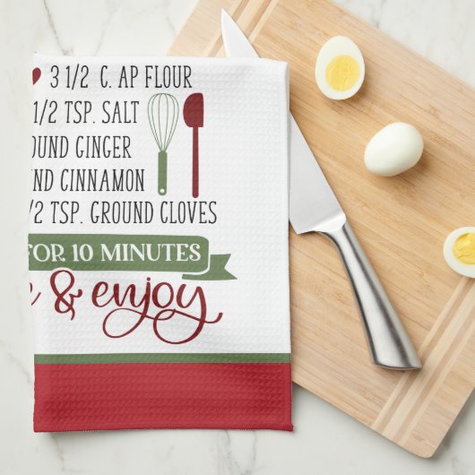 Festive-kerstkeukenkoekjesrecept Theedoek (Quarter Fold)