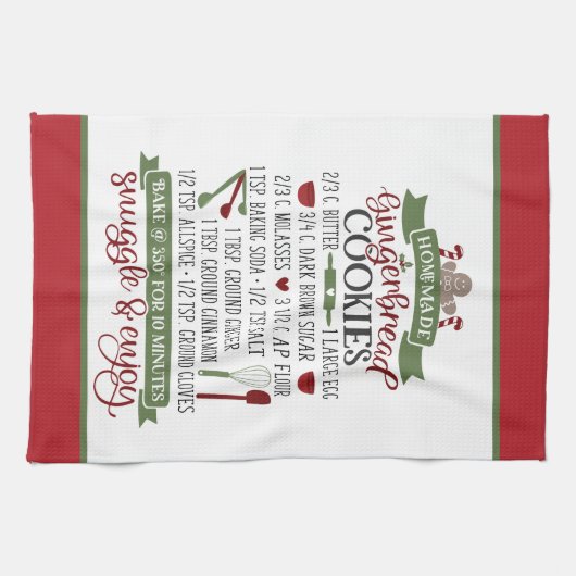 Festive-kerstkeukenkoekjesrecept Theedoek (Horizontaal)