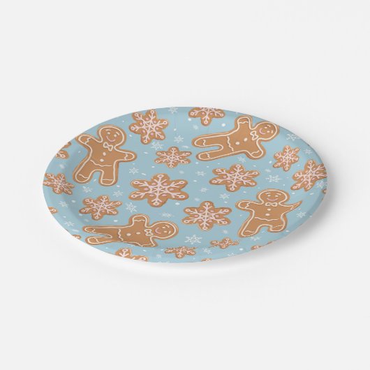 Festive-kerstkeukenontwerp Papieren Bordje (Gekanteld)