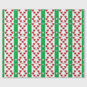 Festive kerstkleurig patroon cadeaupapier (Vlak)