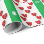 Festive kerstkleurig patroon cadeaupapier (Rol Hoek)