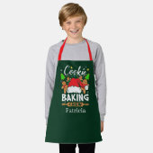 Festive kerstkoekjes bakbemanning kinder unisex schort (Gedragen)