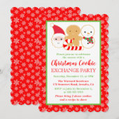 Festive kerstkoekjes Exchange Party Kaart (Voorkant / Achterkant)