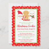 Festive kerstkoekjes Exchange Party Kaart (Voorkant)
