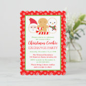 Festive kerstkoekjes Exchange Party Kaart (Staand voorkant)