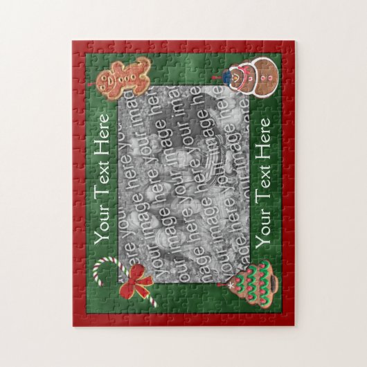 Festive Kerstkoekjes Holiday Je foto Legpuzzel (Verticaal)