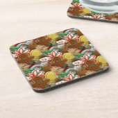Festive kerstkoekjes Pattern-Onderzetters Drankjes Onderzetter (Linkerzijde)