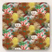 Festive kerstkoekjes Pattern-Onderzetters Drankjes Onderzetter (Voorkant)